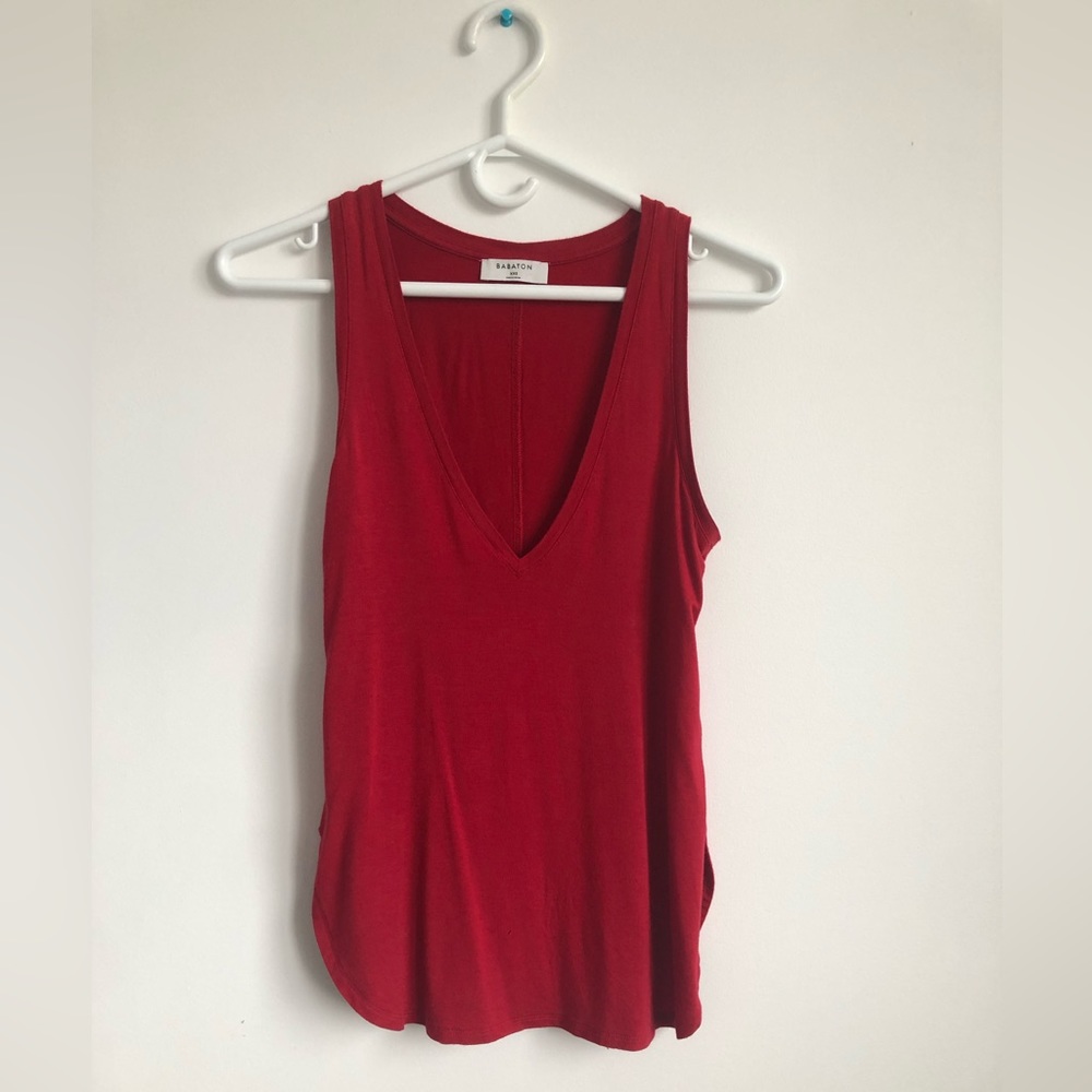 Babaton Aritzia deep V tank